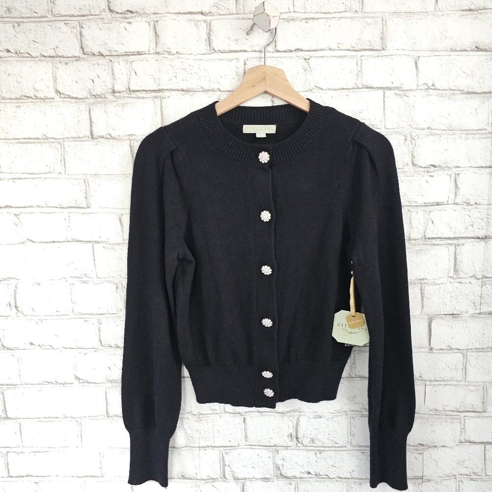 ☆ RYEGRASS Black Cardigan, XS ☆